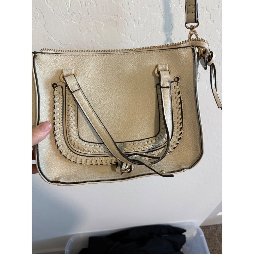 Sole Society Beige‎ Destin Convertible Crossbody Shoulder Bag Flap Detail - Picture 5 of 6